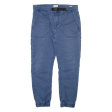 TIMBERLAND Mens Trousers Blue Slim Tapered W32 L27 Online Hot Sale