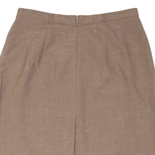 ATELIER GOLDNER SCHNITT Semi Pleated Womens A-Line Skirt Brown 90s L Supply