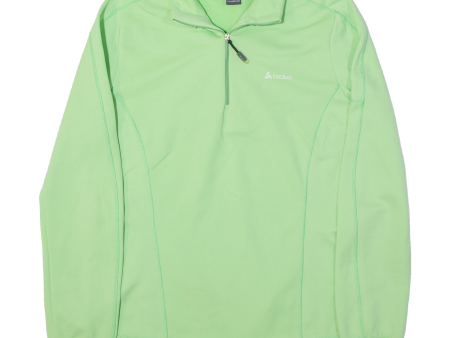 ODLO Stretch Womens Sweatshirt Green 1 4 Zip L Online