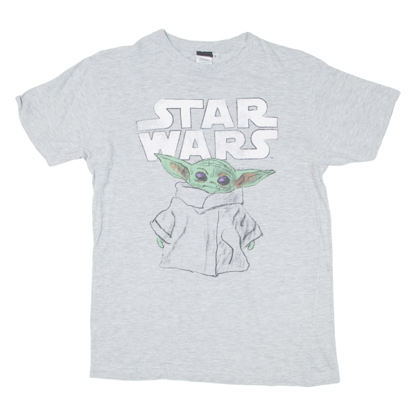 STAR WARS Baby Yoda Grogu Mens T-Shirt Grey S Sale