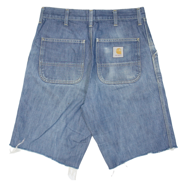 CARHARTT Cut Off Mens Denim Shorts Blue M W30 Online Sale