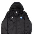 ADIDAS Grasshopper Club Zurich Swiss Football Mens Jacket Black Nylon Hooded L For Discount