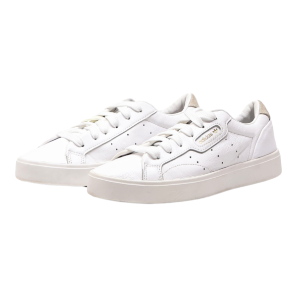 ADIDAS Sleek 2019 Low Top Trainers White Leather Womens UK 4.5 Supply