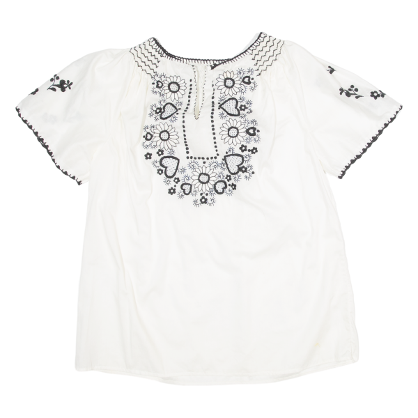 Womens Blouse White V-Neck M Online Sale