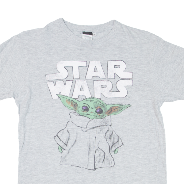 STAR WARS Baby Yoda Grogu Mens T-Shirt Grey S Sale