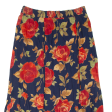 CHIKI Womens A-Line Skirt Blue Long Viscose Floral L Supply