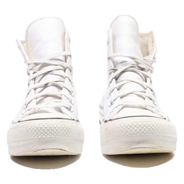 CONVERSE Chuck Taylor All Star 2018 Platform High Top Trainers White Leather Womens UK 5.5 Cheap