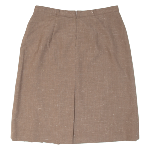 ATELIER GOLDNER SCHNITT Semi Pleated Womens A-Line Skirt Brown 90s L Supply