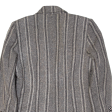 Womens Blazer Jacket Grey Striped M For Cheap