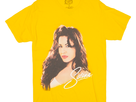 SELENA Womens Band T-Shirt Yellow S Online now