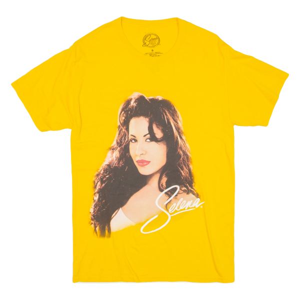 SELENA Womens Band T-Shirt Yellow S Online now