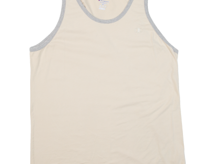 CHAMPION Mens Vest Beige Sleeveless 2XL Discount