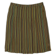 ARA Womens A-Line Skirt Brown Knee Length 90s Striped L Online now