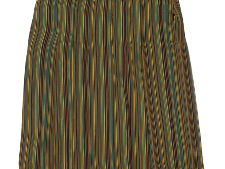 ARA Womens A-Line Skirt Brown Knee Length 90s Striped L Online now