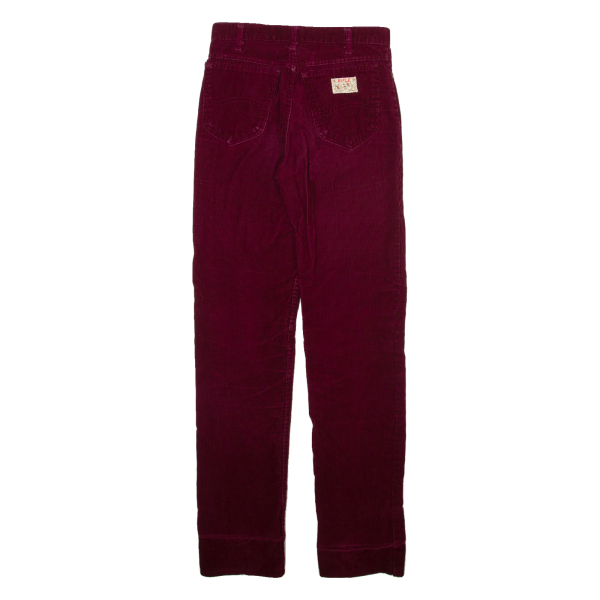 RIFLE Altered Womens Corduroy Trousers Red Slim Straight W26 L31 Online