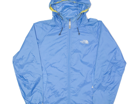 THE NORTH FACE Womens Rain Jacket Blue Nylon Hooded M For Cheap