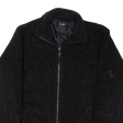 SWISS FREE Womens Fleece Jacket Black 90s L Hot on Sale