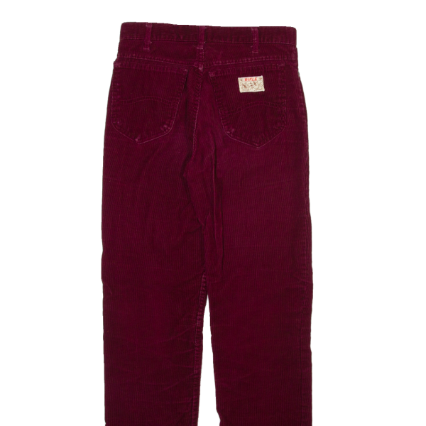 RIFLE Altered Womens Corduroy Trousers Red Slim Straight W26 L31 Online