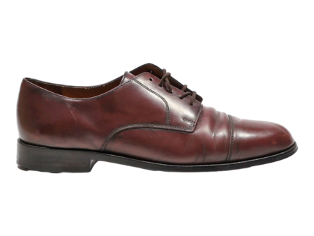 COLE HAAN Derby Shoes Maroon Leather Mens UK 9 on Sale