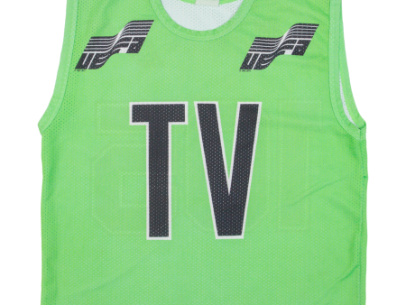 UEFA Mens Vest Green Sleeveless 80s L For Cheap