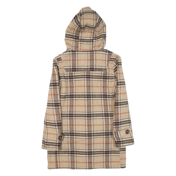 TFFNE WFFNIE Womens Duffle Coat Beige Knit Hooded Check S Online Sale