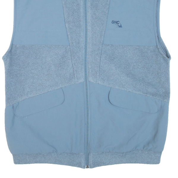 SNC Mens Fleece Gilet Blue L For Cheap