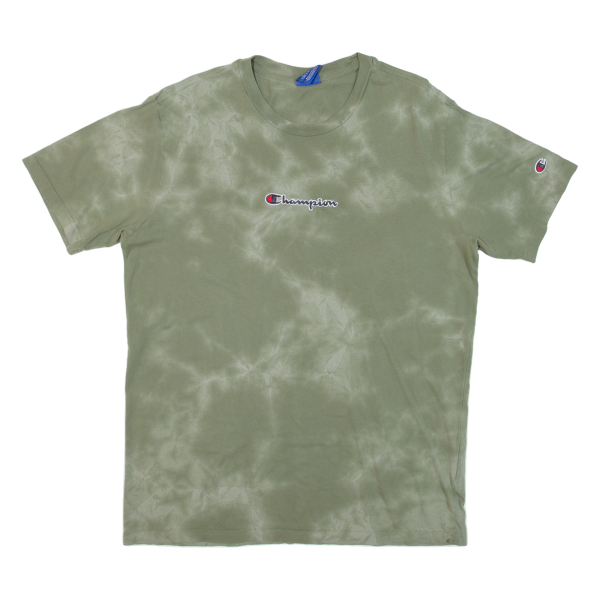 CHAMPION Mens Tie Dye T-Shirt Green M For Sale