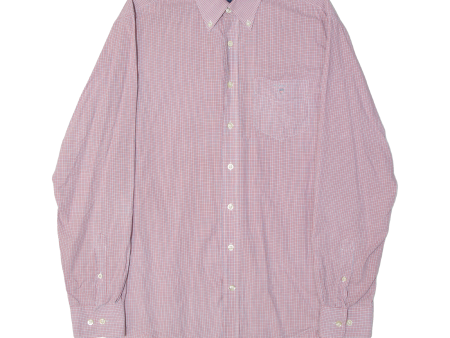 GANT Mens Shirt Red 90s Check Long Sleeve L Online Sale