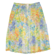 Womens Pleated Skirt Green Midi Floral M Online now