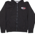 TOMMY HILFIGER Womens Jacket Black Hooded L Online Hot Sale