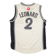 ADIDAS Kawhi Leonard San Antonio Spurs Mens Jersey Cream Sleeveless USA V-Neck M Fashion