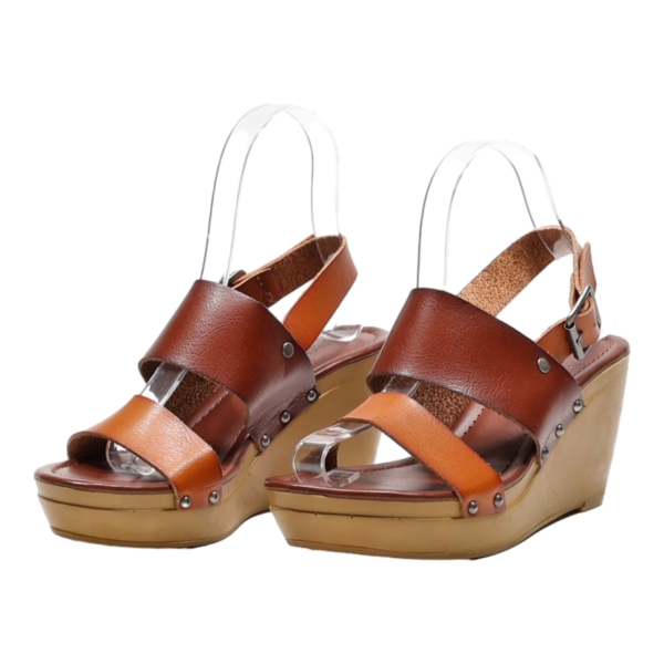 AMERICAN EAGLE Wedge Heels Brown Synthetic Womens UK 3.5 Online