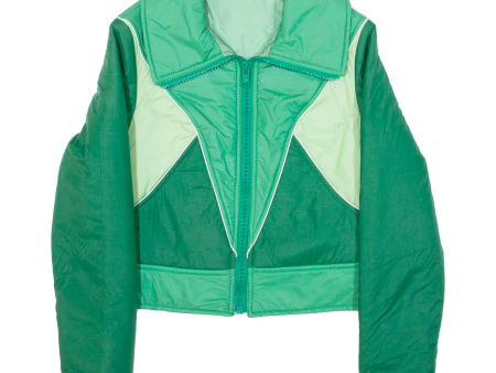 Cropped Insulated Womens Jacket Green Colourblock S Discount