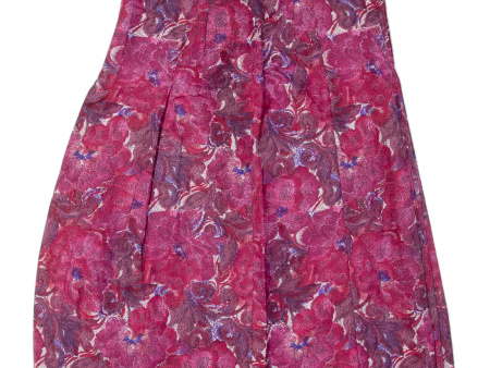 ZACK GOLD STABILO Womens A-Line Skirt Pink Knee Length Floral M Online now