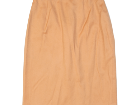 WEINBERG PARIS Womens Pencil Skirt Orange Knee Length Wool M For Sale