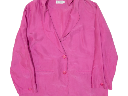 SPENGLER Womens Blazer Jacket Pink Silk 90s XL Online