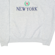 HANES New York Womens Sweatshirt Grey USA M Hot on Sale