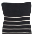 Womens Printed Top Black Strapless Striped S Online Hot Sale