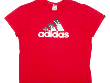 ADIDAS Mens T-Shirt Red XL Fashion