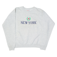 HANES New York Womens Sweatshirt Grey USA M Hot on Sale