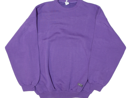 HAPPY LIFE Womens Sweatshirt Purple 90s L Online now