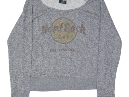 HARD ROCK CAFE Hollywood Womens Sweatshirt Grey USA M For Cheap