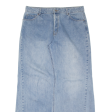 H&M Womens A-Line Skirt Blue Long Denim L Fashion