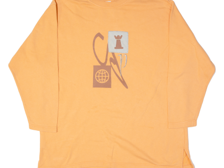 Womens Sweatshirt Orange L Discount