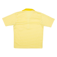 1 4 Zip Mens Polo Shirt Yellow 90s Check S Online Sale