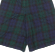 ZERRE DESIGNS Womens Casual Shorts Blue Check S W28 on Sale