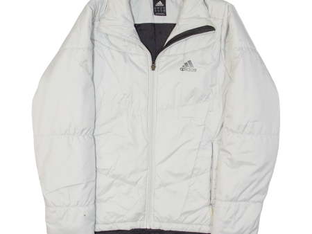 ADIDAS Lightweight Womens Puffer Jacket Grey UK 10 Supply