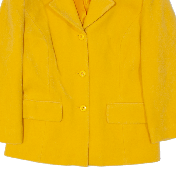 SCHILD Womens Blazer Jacket Yellow Wool UK 12 Discount