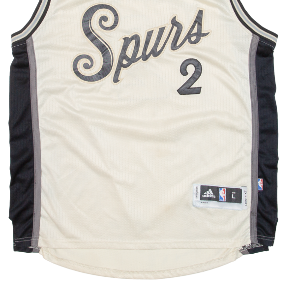 ADIDAS Kawhi Leonard San Antonio Spurs Mens Jersey Cream Sleeveless USA V-Neck M Fashion