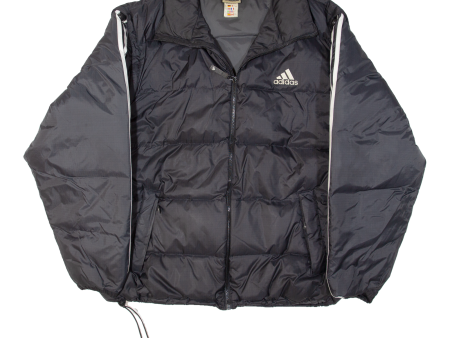 ADIDAS Mens Puffer Jacket Black 90s XL Online Hot Sale